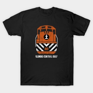 Vintage Illinois Central Gulf ICG Railroad Train Engine T-Shirt T-Shirt